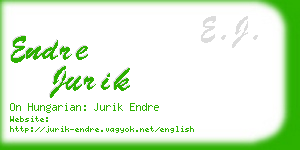 endre jurik business card